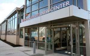 Entrance to the Stephen Klein Wellness Center