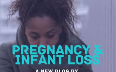 A somber image of a woman looking down with her arms crossed, expressing deep sadness. The text on the image reads: “Council for Relationships. Pregnancy & Infant Loss. A new blog by Amy Jones, MSW, MFT, LCSW & Betsy Roy.” The image represents the emotional weight of pregnancy and infant loss and the grieving process that follows such traumatic loss.